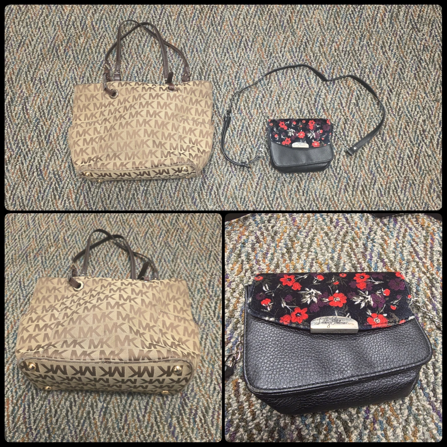 Libby Edelman Black Floral Crossbody Purse  + Michael Kor Tote