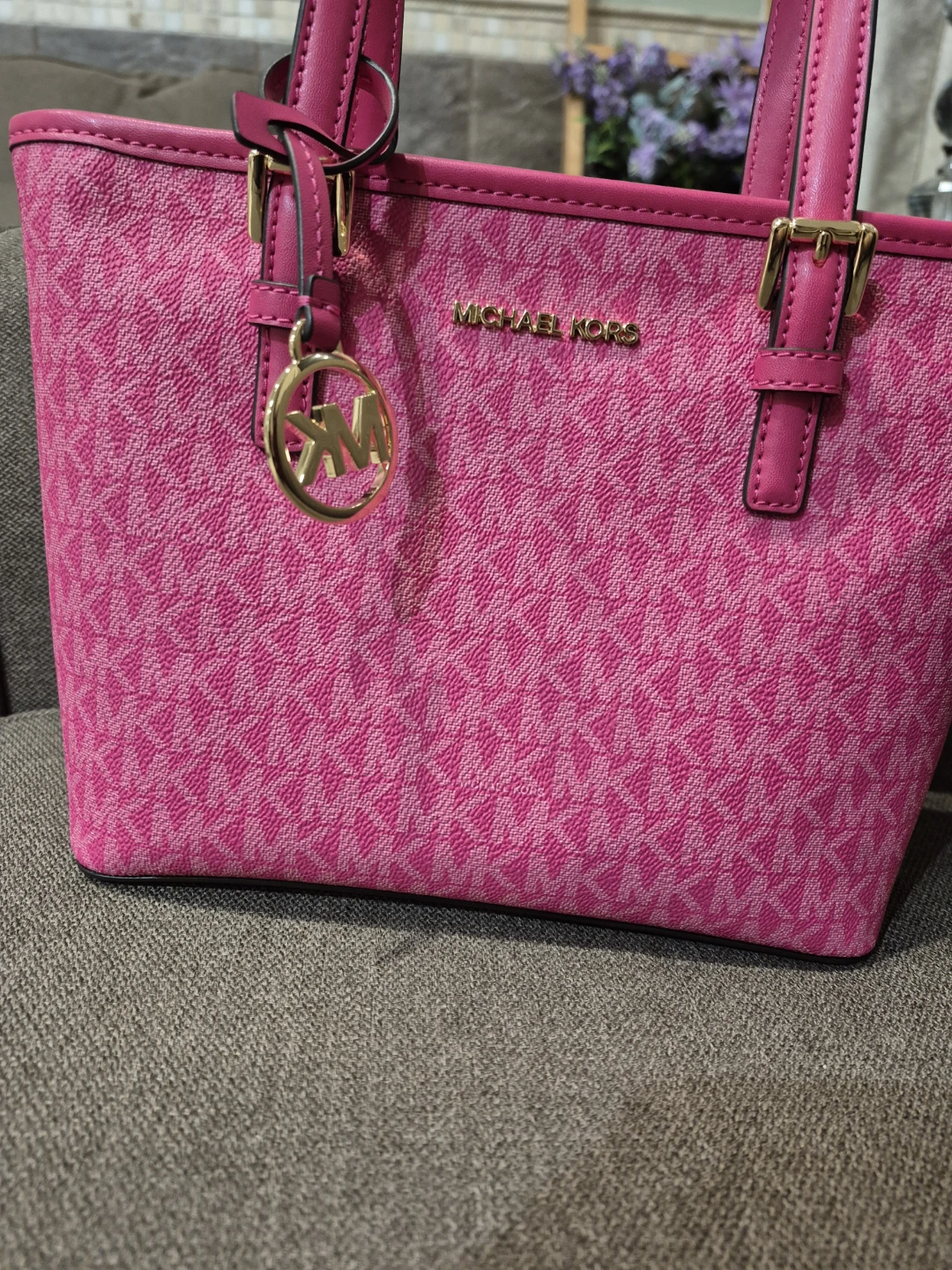Michael Kors MK Jaquard Tote Bag - Pink - photo 2