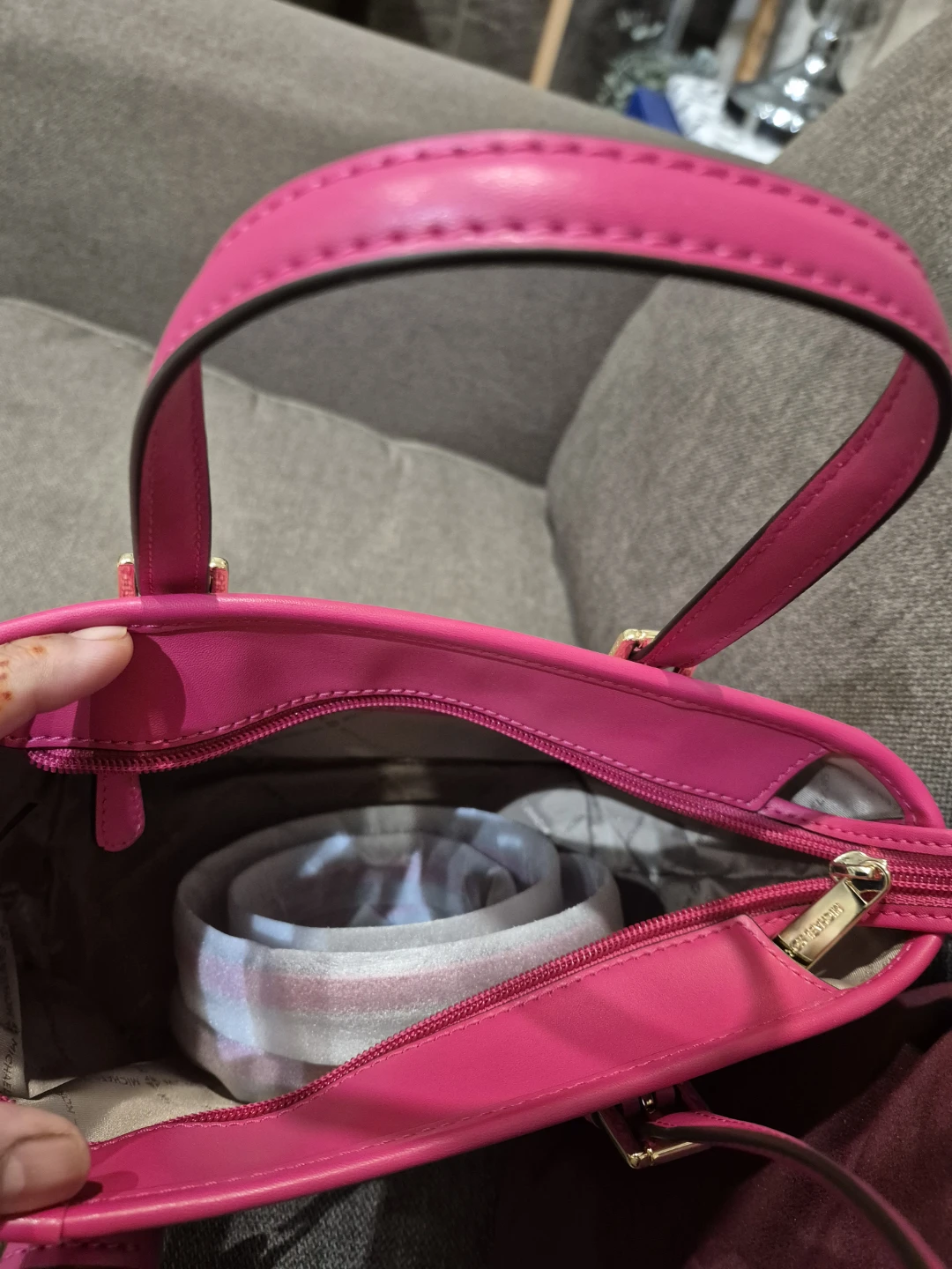 Michael Kors MK Jaquard Tote Bag - Pink - photo 3