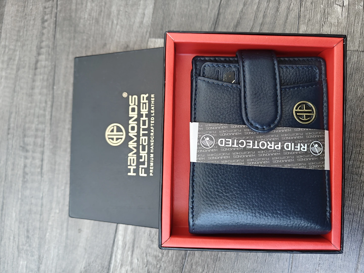 Hammonds Flycatcher Navy Blue Leather RFID Protected Wallet - photo 2
