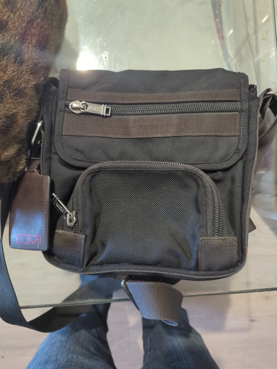Tumi Black Nylon Crossbody Bag