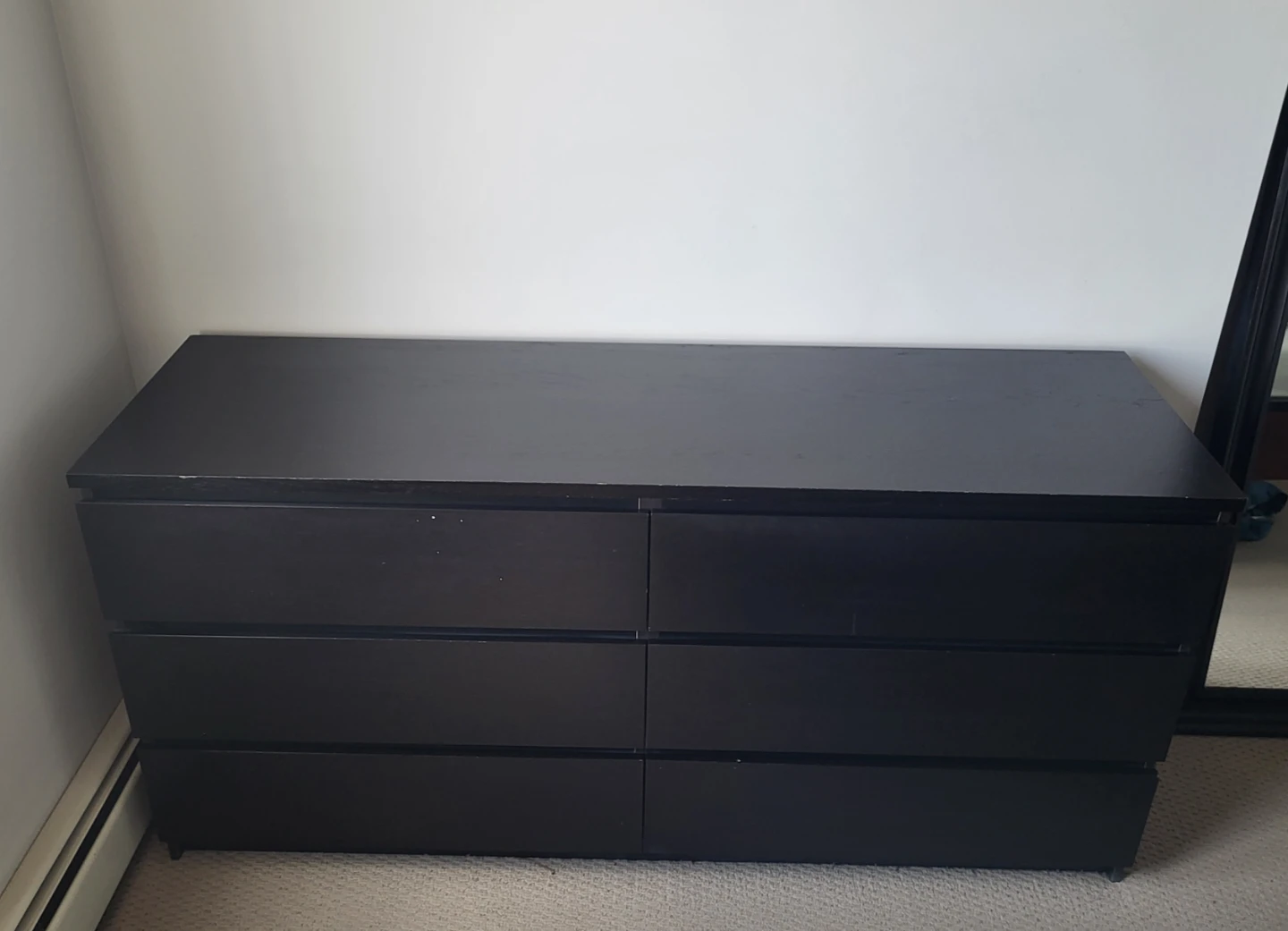 Black Six-Drawer Dresser