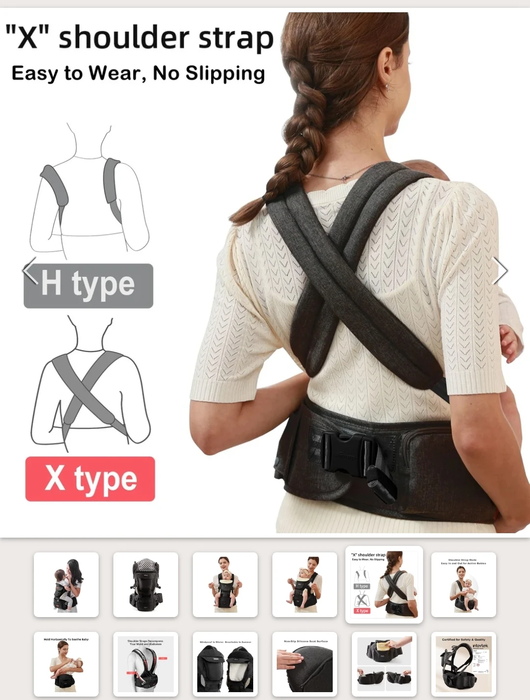 SUNVENO Ergonomic Baby Carrier 3-in-1