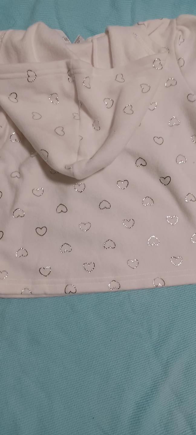 The Children's Place White Heart Hoodie - Size 4T - photo 3