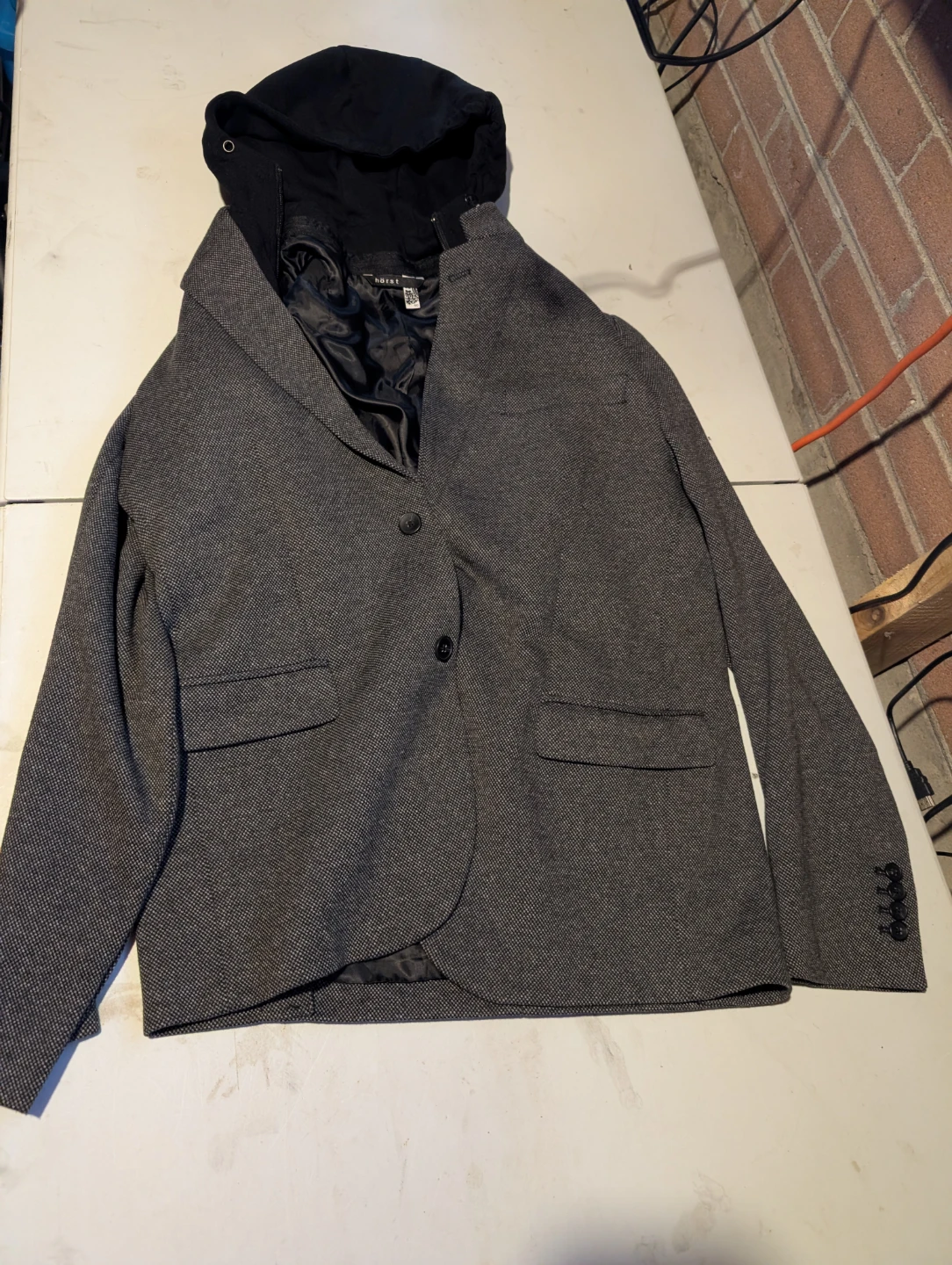 Hörst Grey Blazer with Hood - Size 40