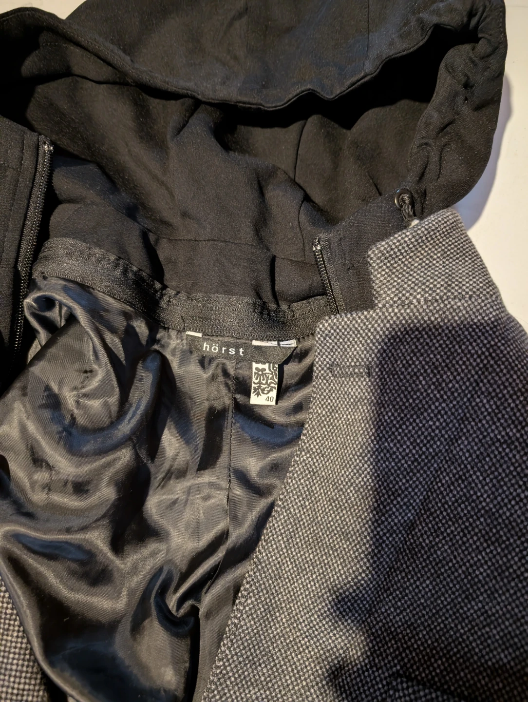Hörst Grey Blazer with Hood - Size 40 - photo 2