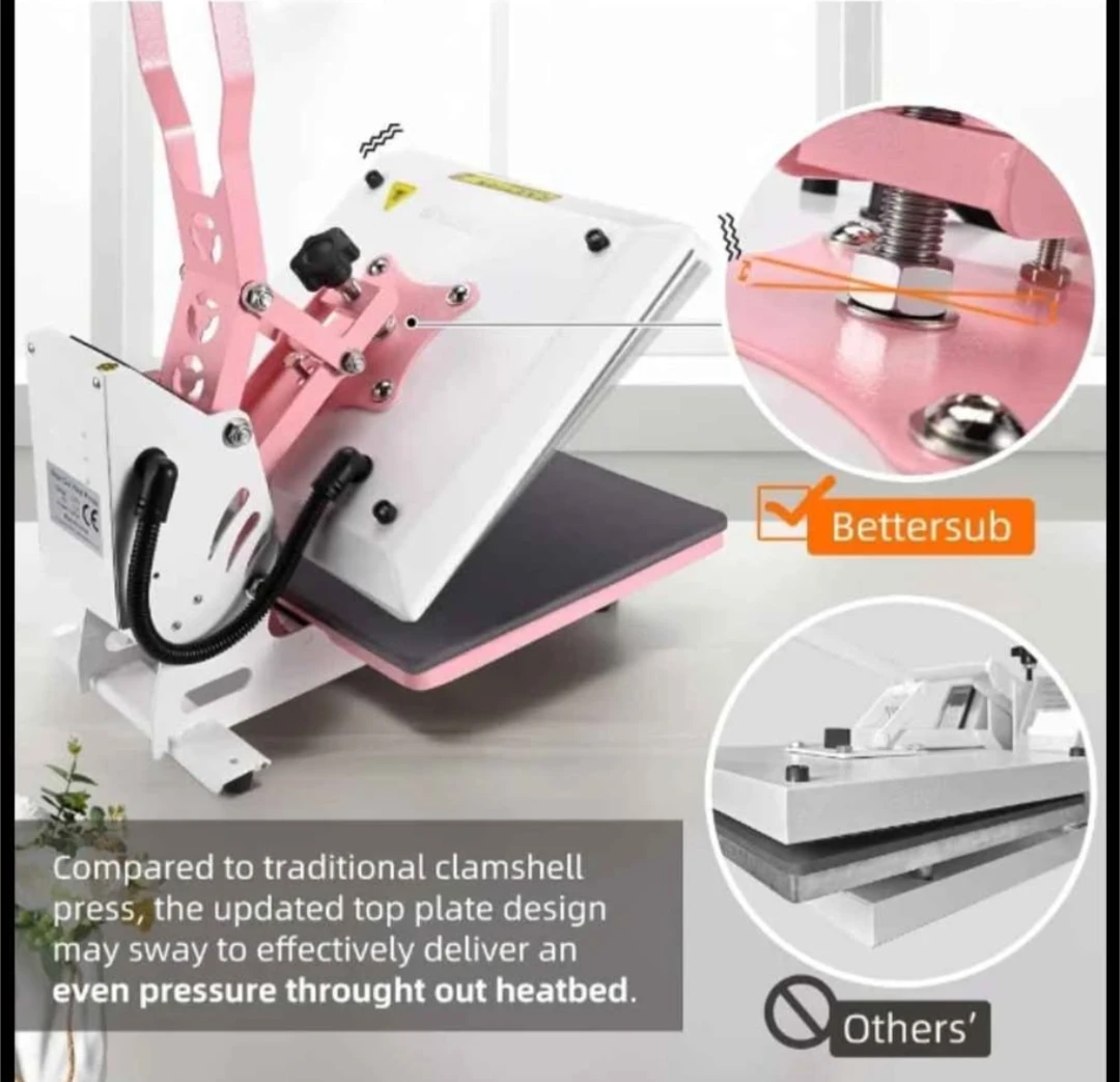 Pink Heat Press Machine for T-Shirts and Transfers - photo 4