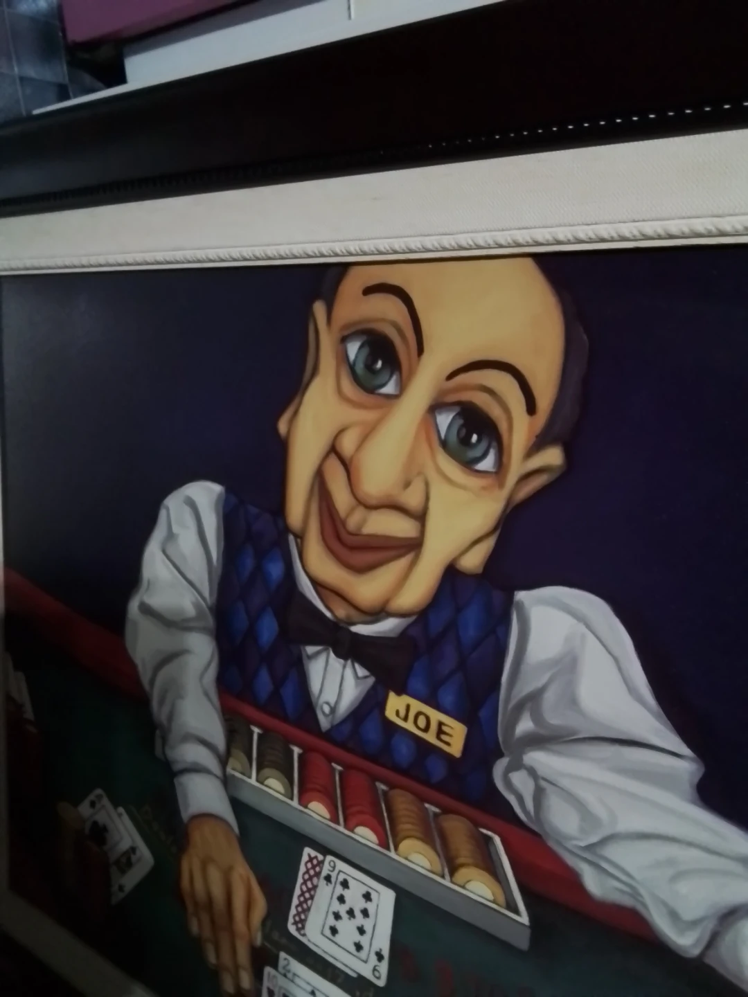 Vintage Original Casino Blackjack Dealer Painting by Rafuse - photo 4