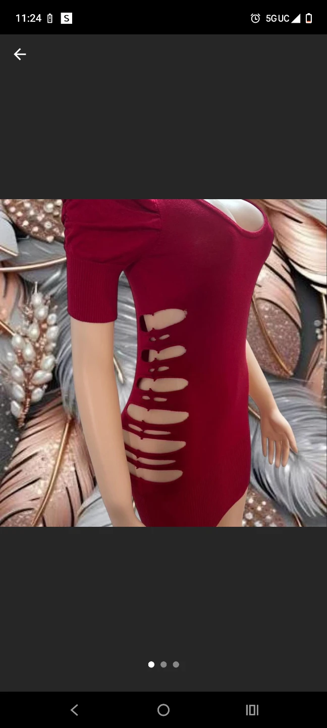 Women's Red Cut-Out Mini Dress