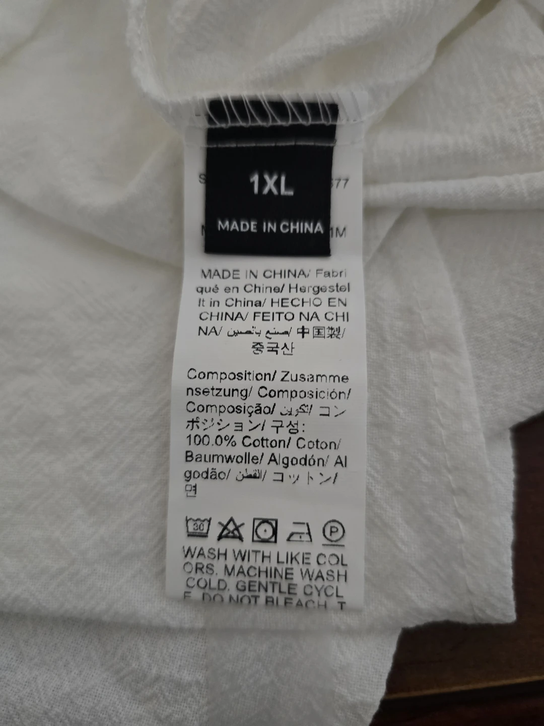 White Embroidered Cotton Tunic Top 1XL - photo 3