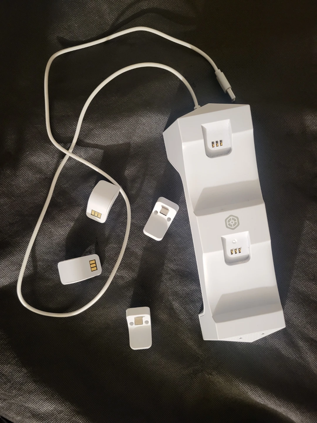 White Controller Charging Station with Adapters