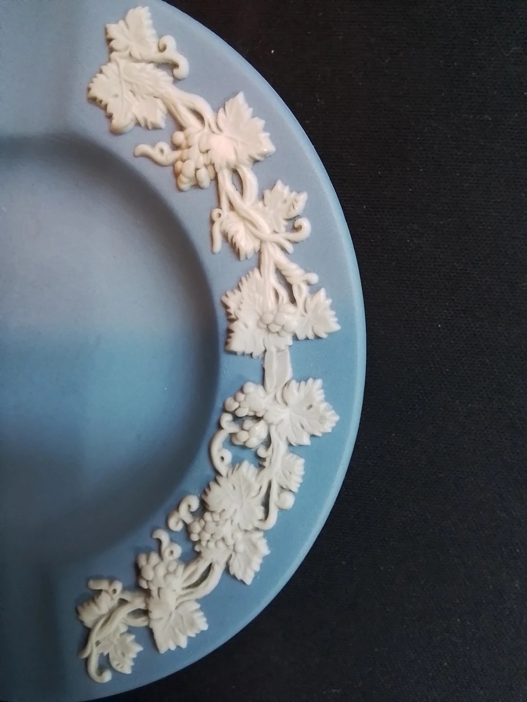 Vintage Wedgwood Blue Jasperware Ashtray 4", England - photo 2