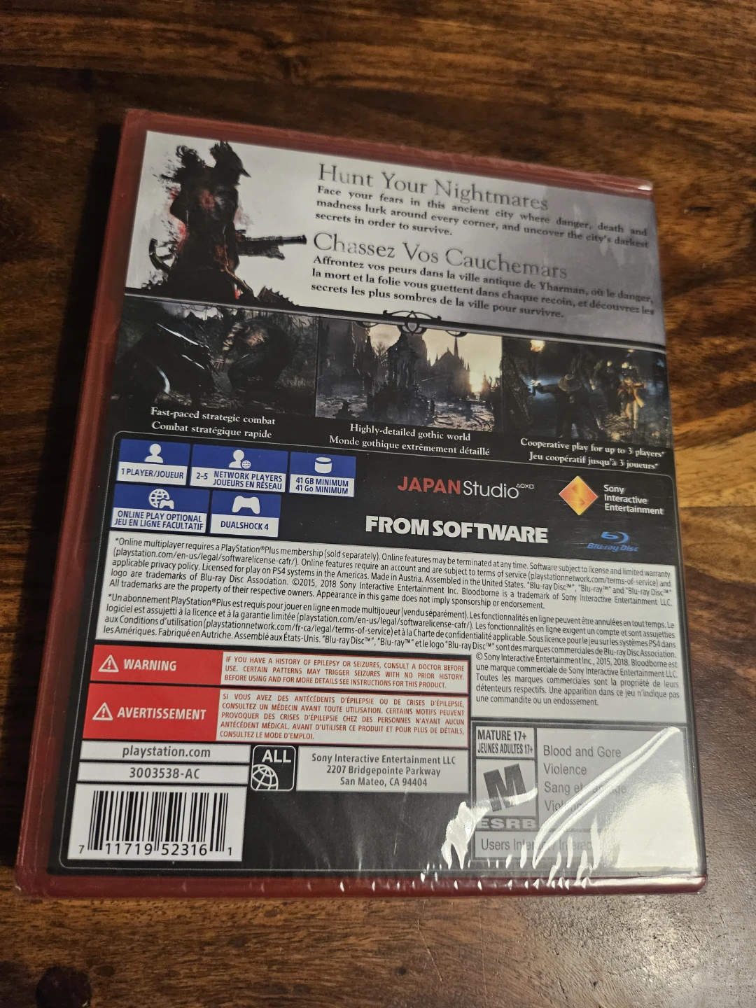 SEALED + NEW Bloodborne PlayStation Hits PS4 Game - photo 2