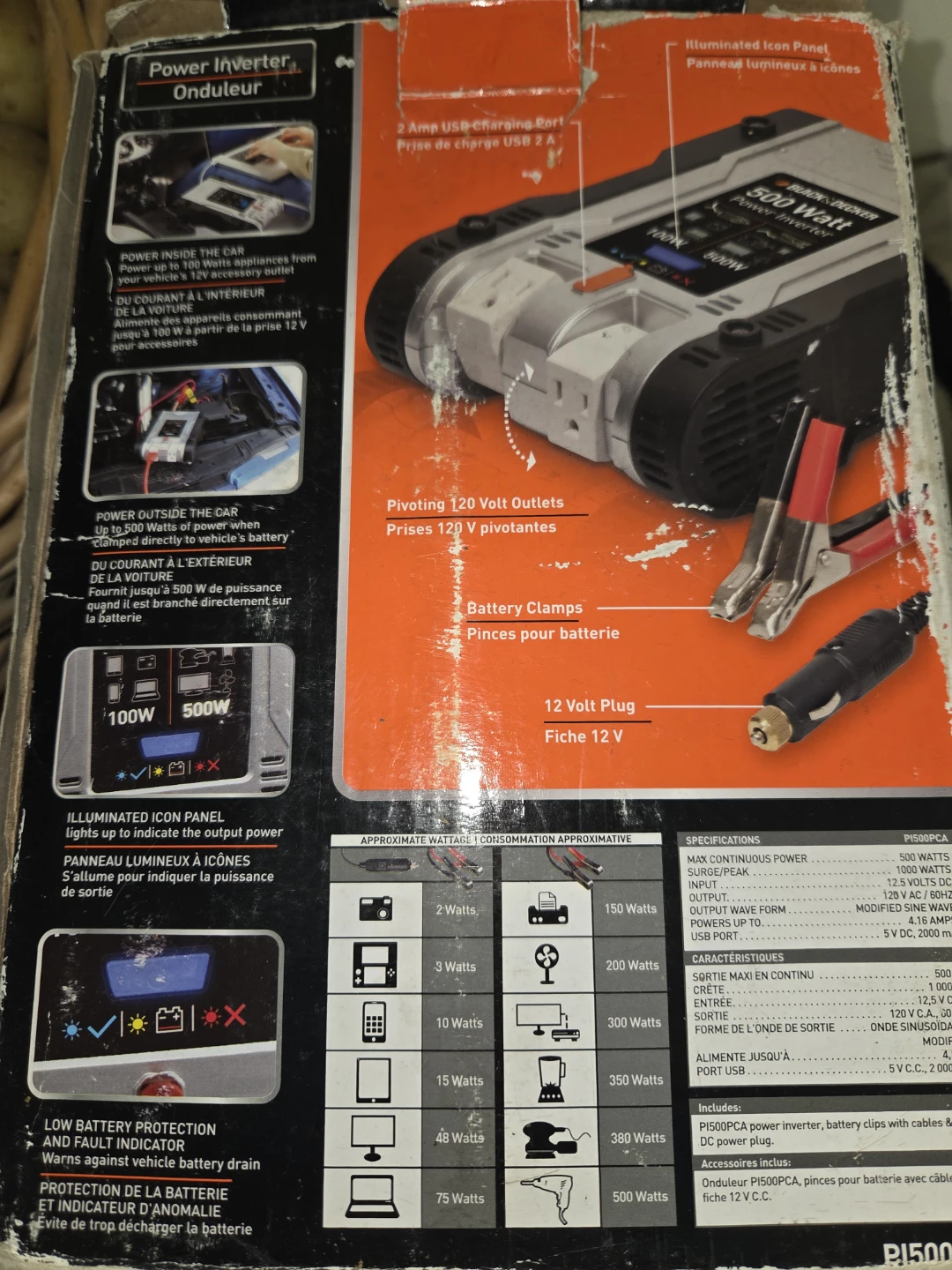 Black & Decker 500W Power Inverter