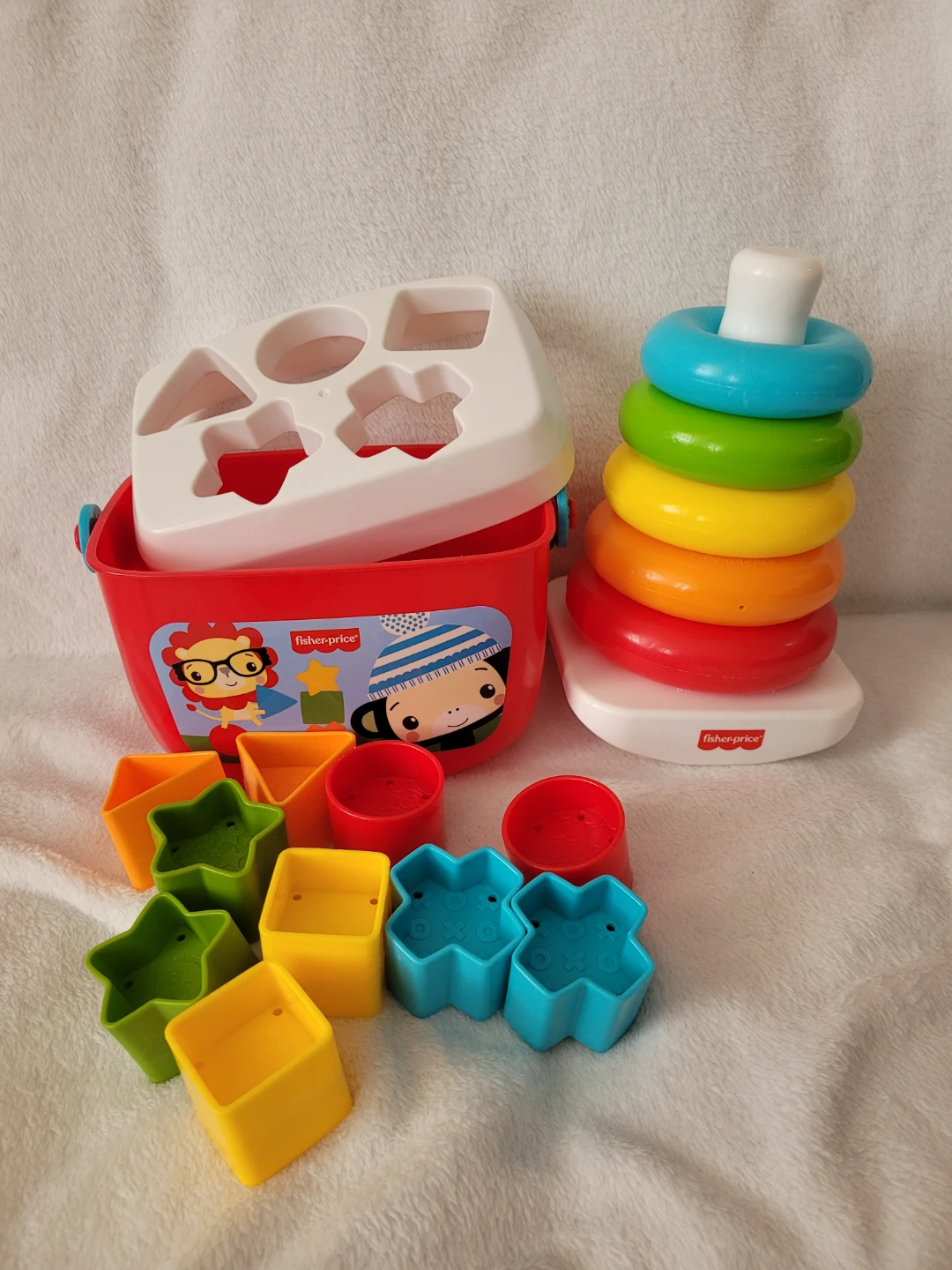Fisher-Price Baby Stacker and Shape Sorter Toy Set