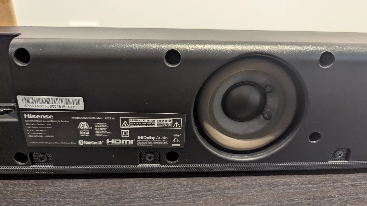 Hisense HS214 2.1 Channel Soundbar - photo 5