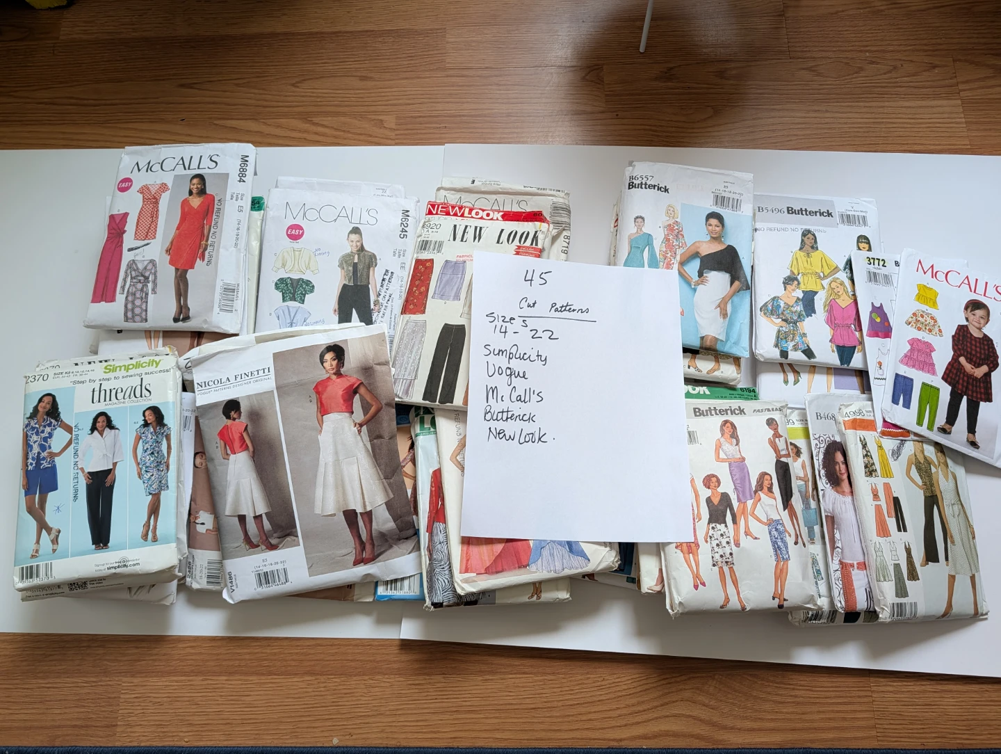 Lot of Sewing Patterns -