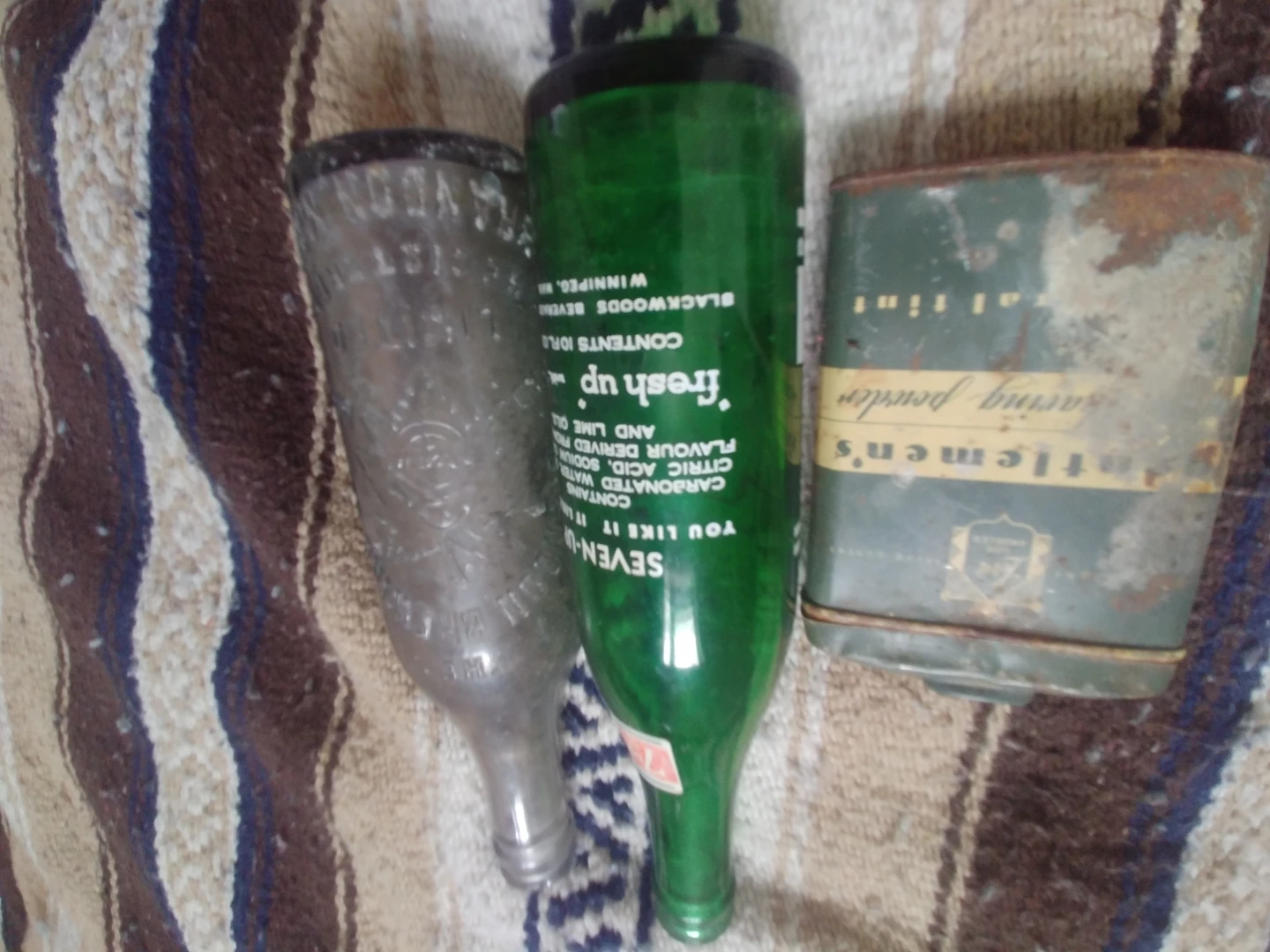 Antique drink bottles & mens shaving powder