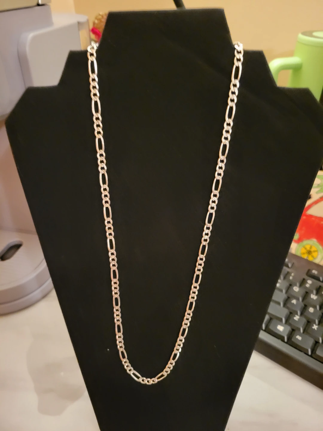 Silver Figaro Chain Necklace