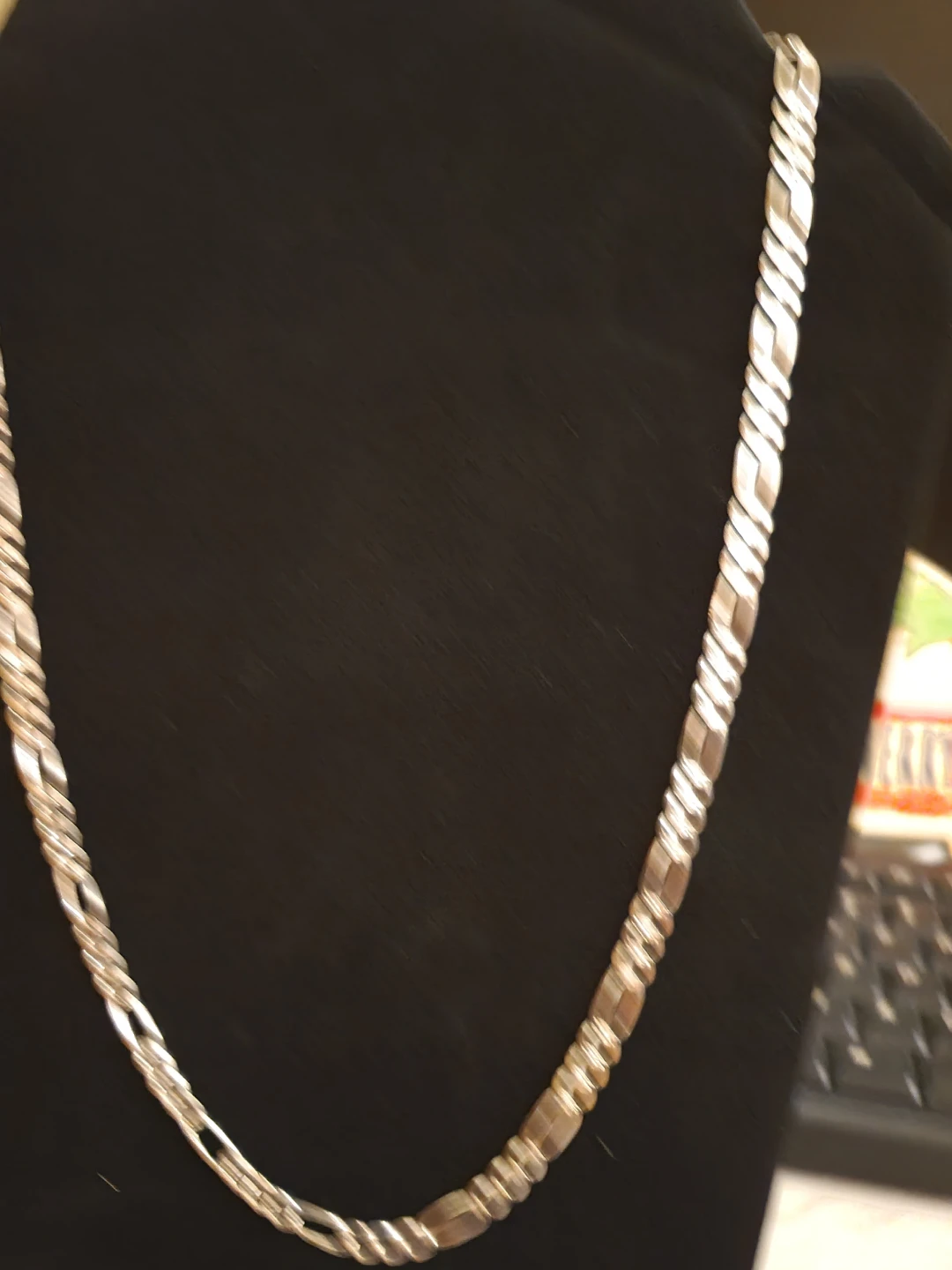 Silver Figaro Chain Necklace - photo 3