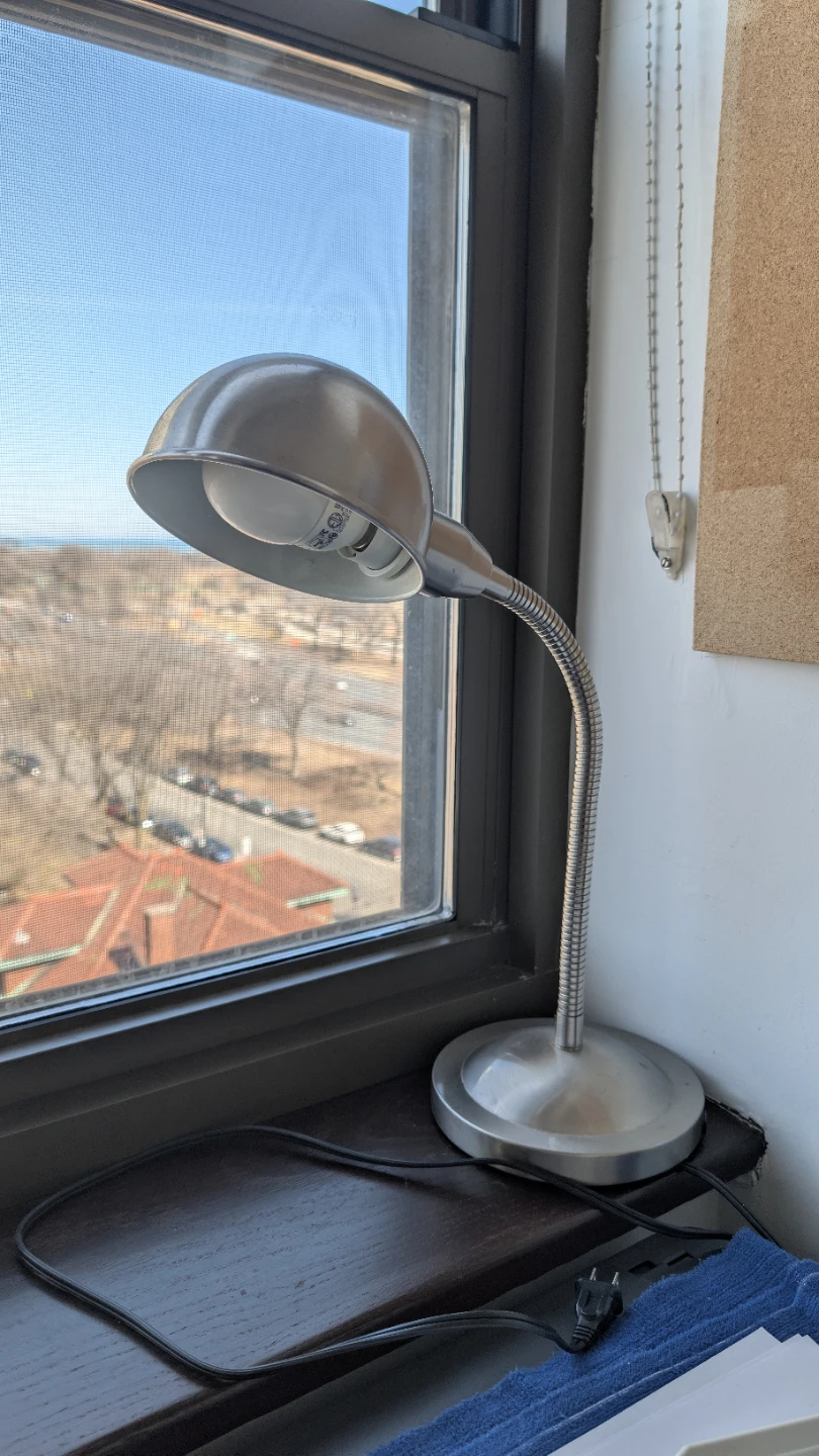 Silver Gooseneck Desk Lamp