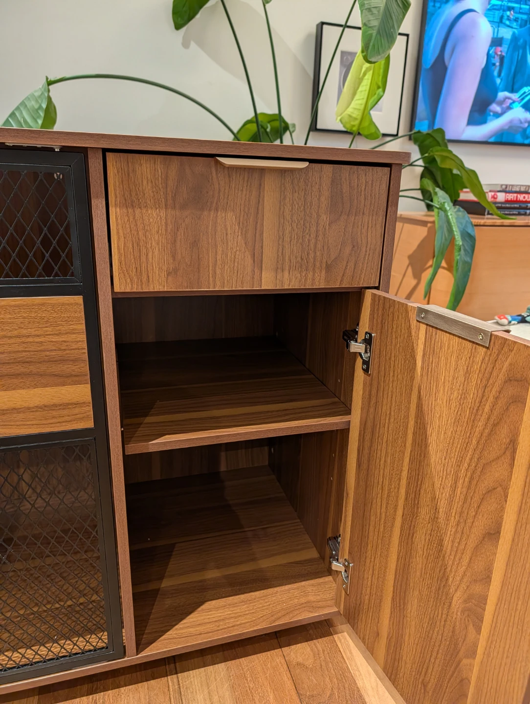 Dog Crate End Table with Storage Drawer and Cabinet - photo 5
