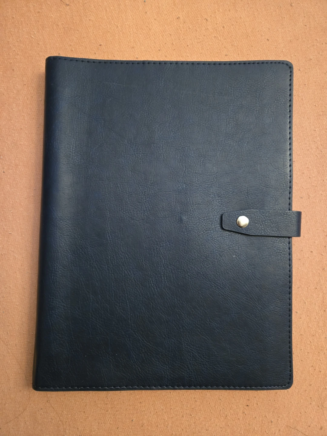 Dark Blue Faux Leather Binder with Refill Pages