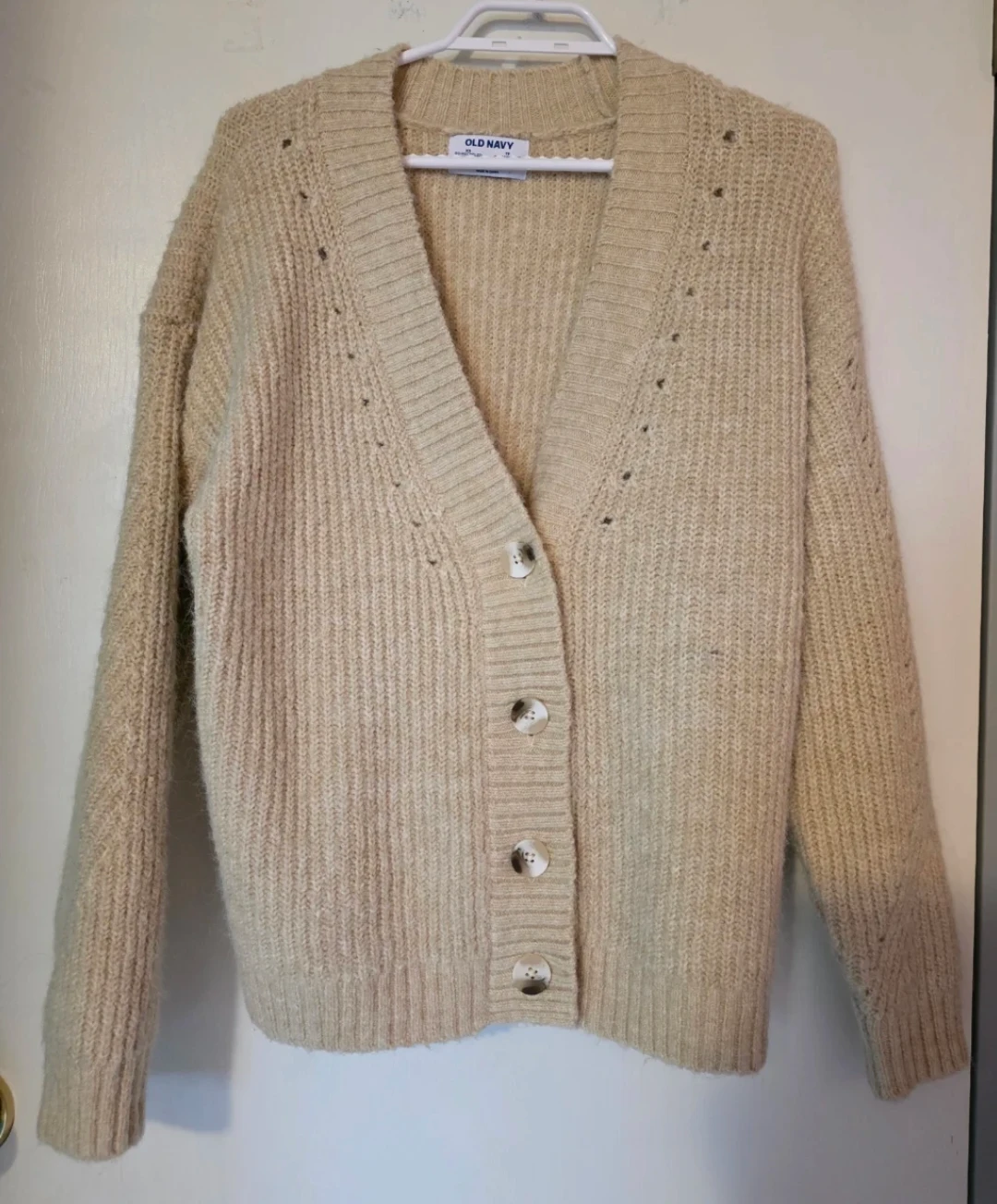 Old Navy Women's Beige Knit Cardigan