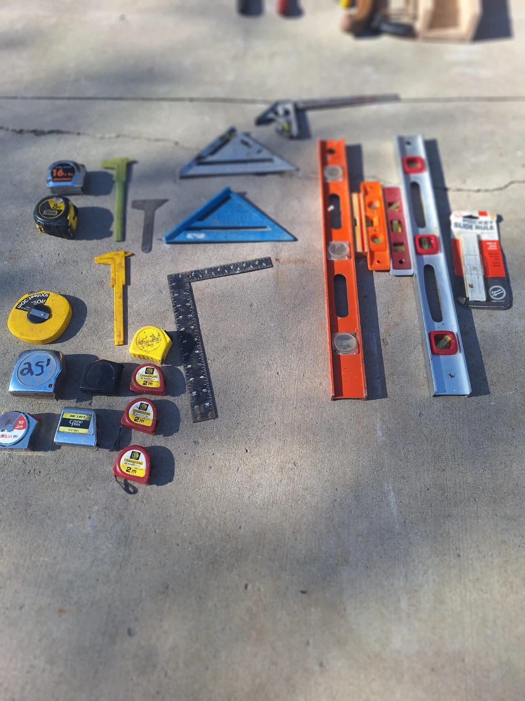 Assorted Measuring Tools and Levels