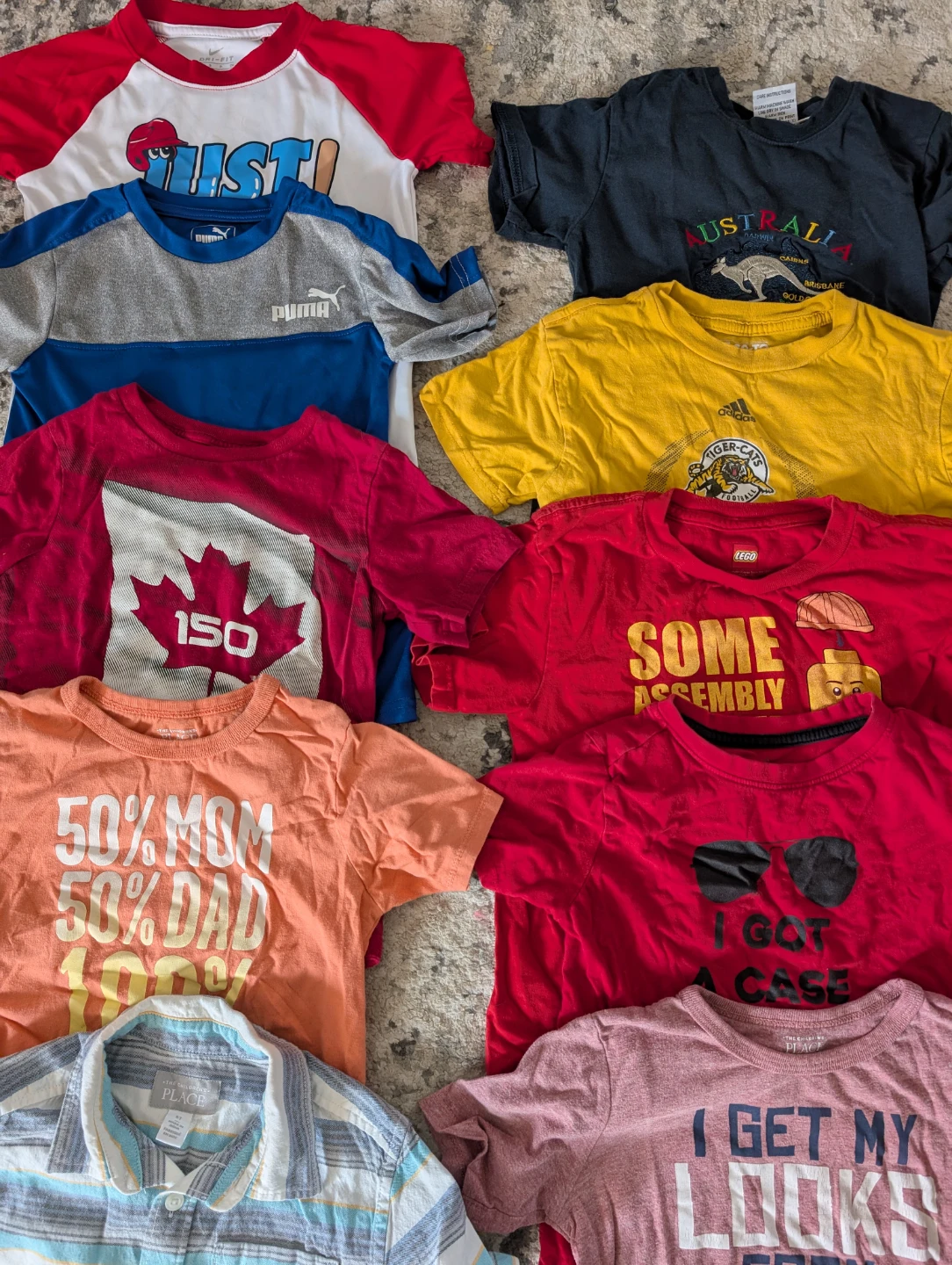Bundle of 8 Kids' T-shirts and Button-up Shirt - photo 2