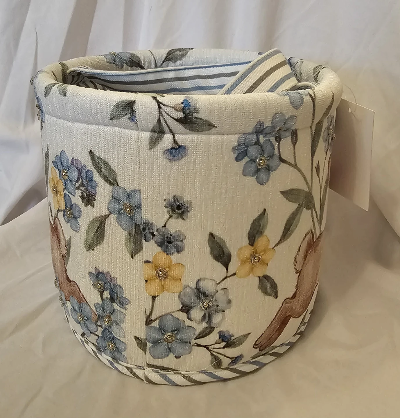 Multi-Coloured Round Floral Easter Decorative Basket - photo 4