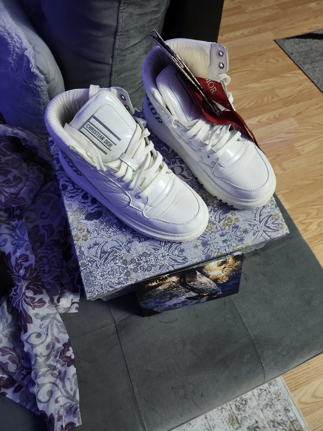 Christian Dior White High-Top Sneakers - photo 5
