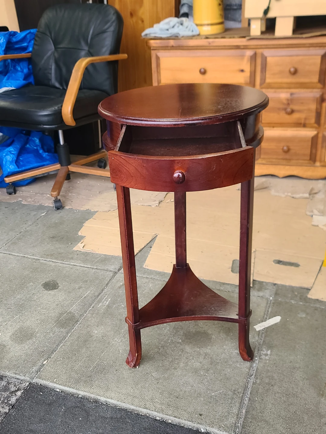 Small Wooden Side Table with Drawer - photo 2