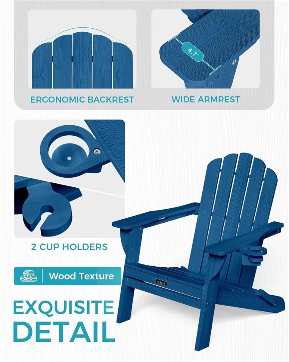 Brand new Eesdom Adirondack Chair - Blue - photo 3
