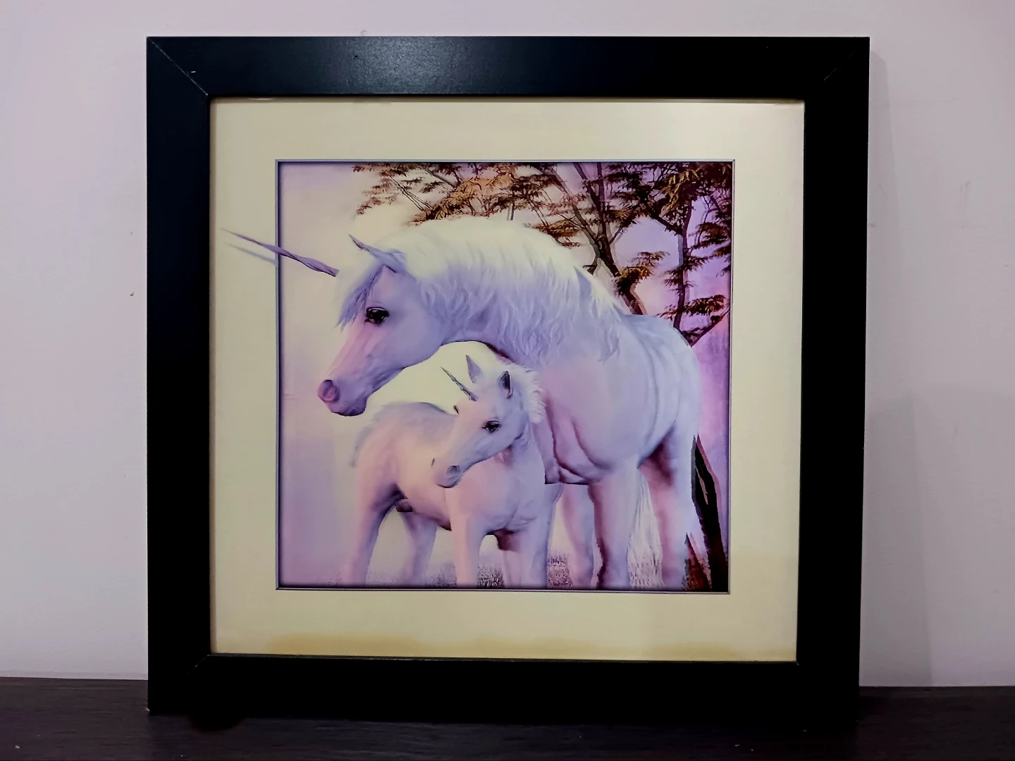 Framed Unicorn and Foal Art Print