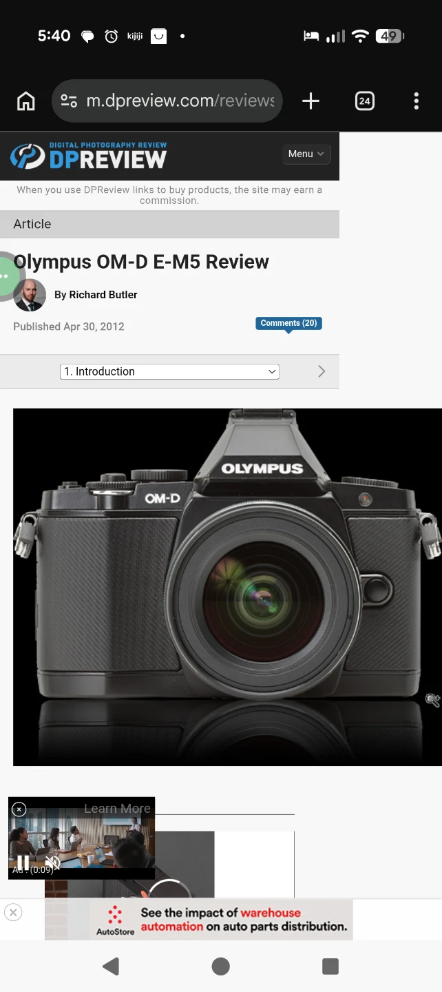 Olympus OM-D E-M5 Digital Camera