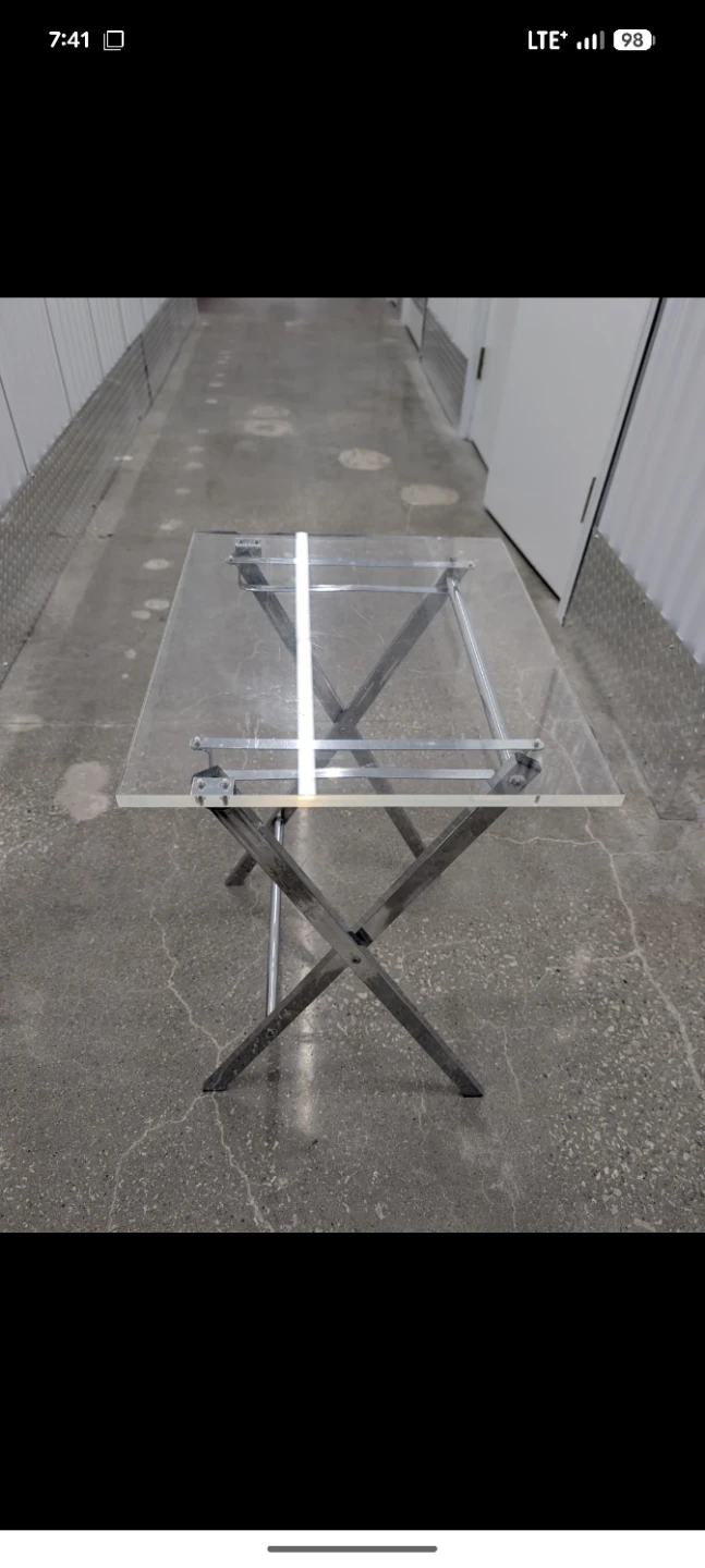 Glass and Chrome Folding Table - photo 5
