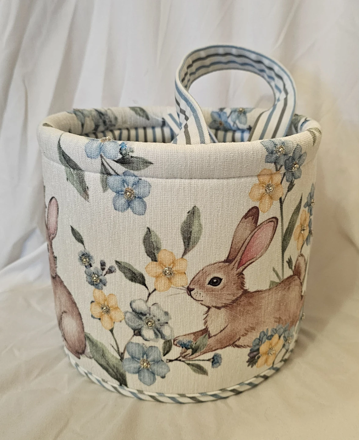 Multi-Coloured Round Floral Easter Decorative Basket - photo 3