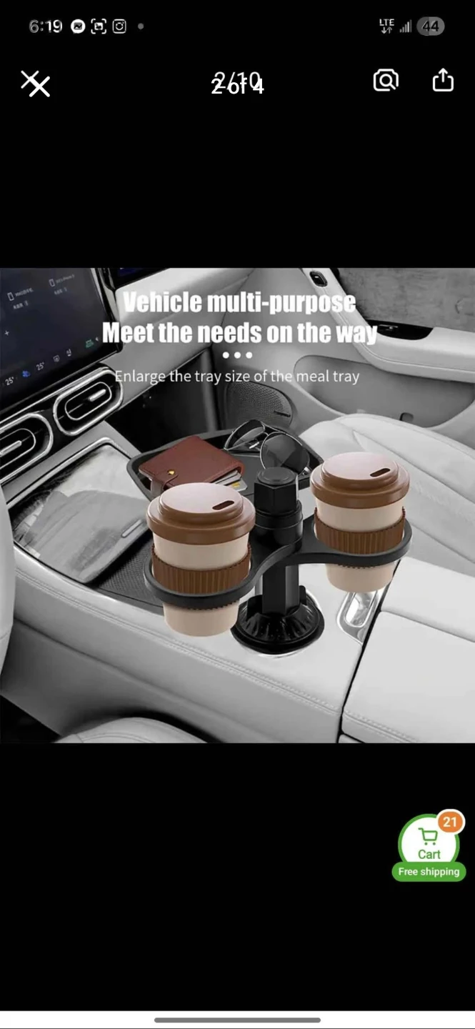 Vehicle Cup Holder Phone Mount with Tray - photo 2