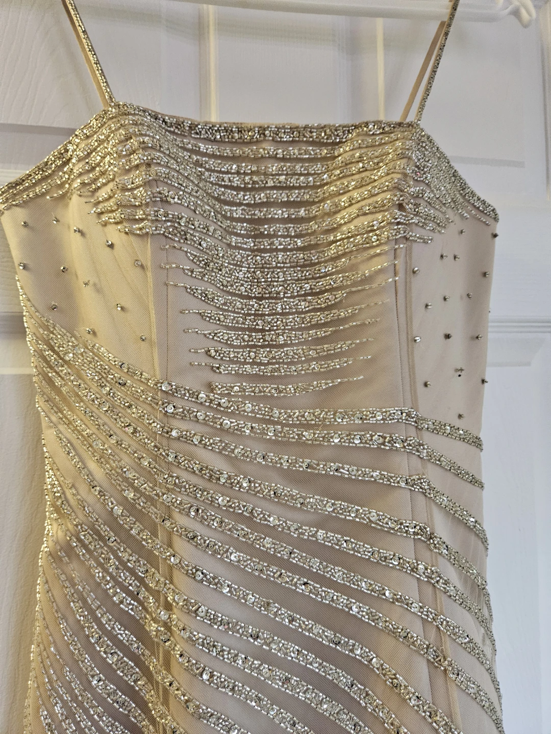 Beaded Evening Gown with Shawl - photo 2