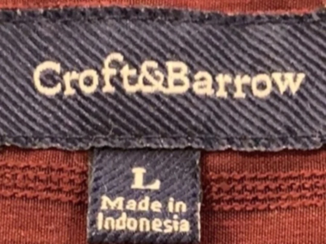 Croft & Barrow Men's Burgundy Striped Dress Shirt - photo 3