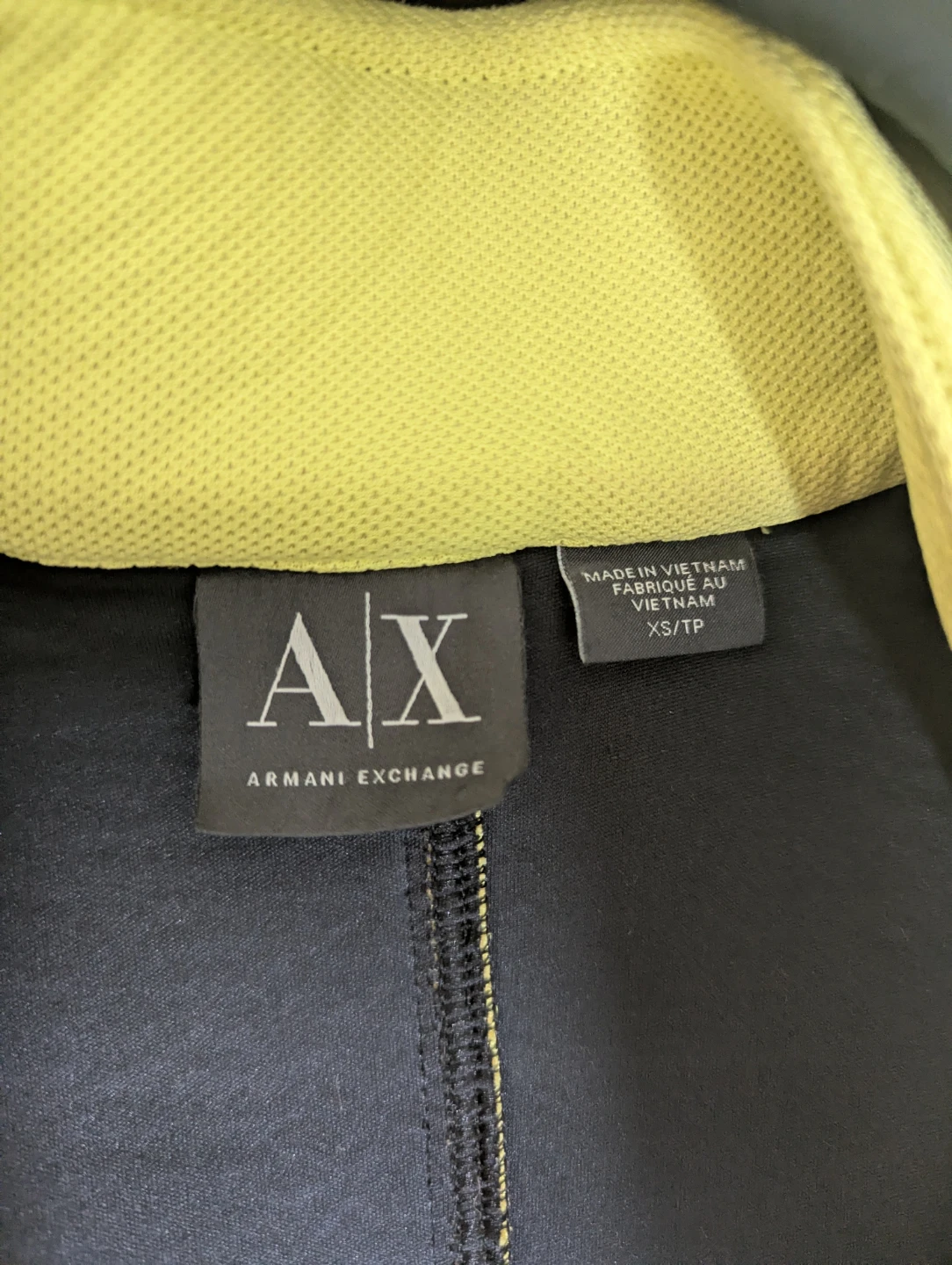 Armani Exchange AX Zip-Up Hoodie Jacket Yellow XS/TP - photo 2