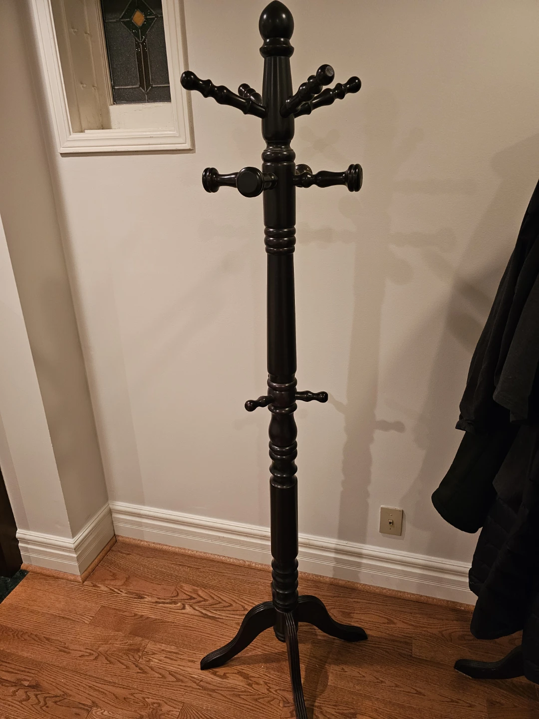Dark Wood Coat Rack Stand