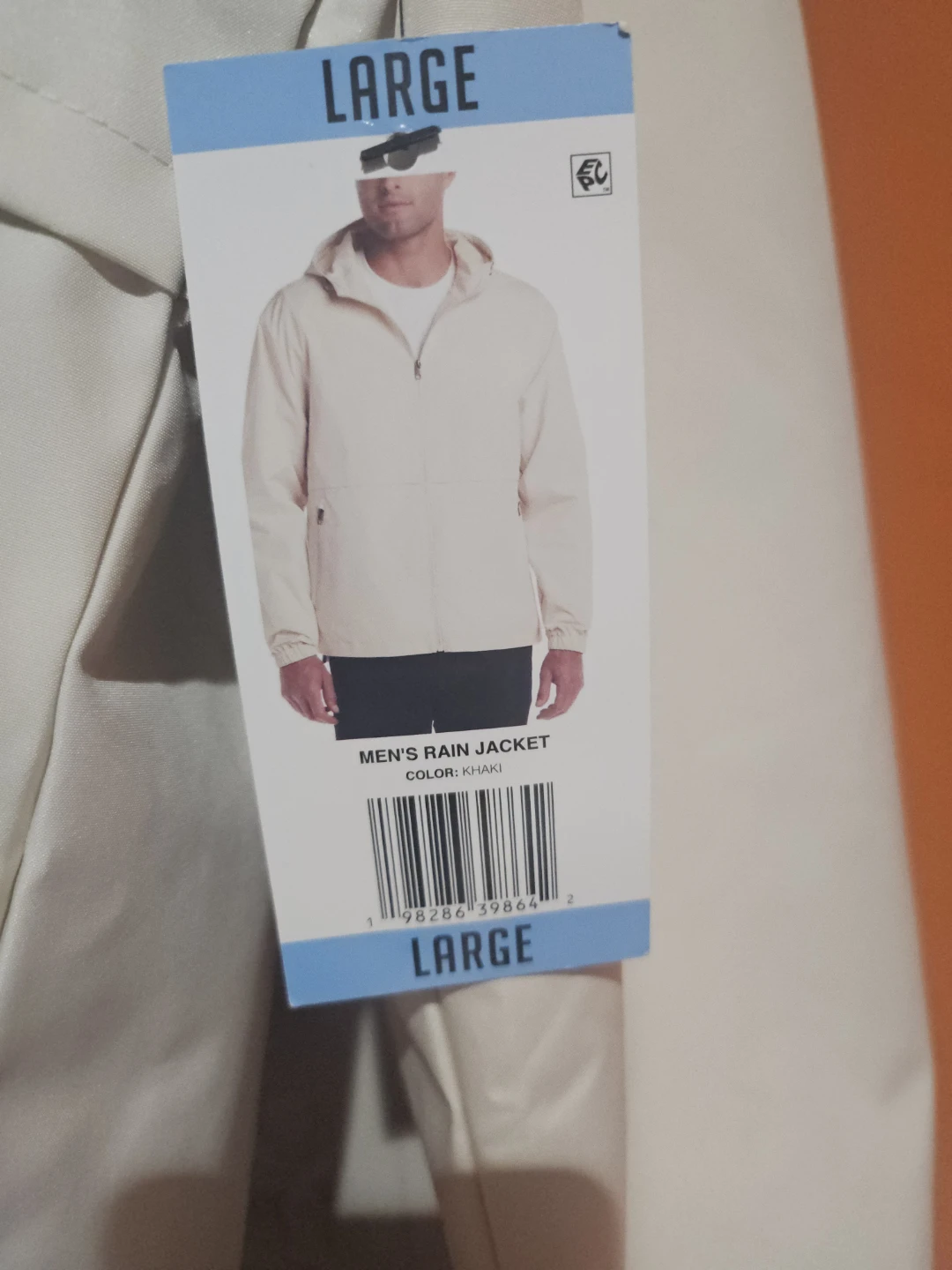 WEATHERPROOF Men's Rain Jacket - Khaki Large - photo 4