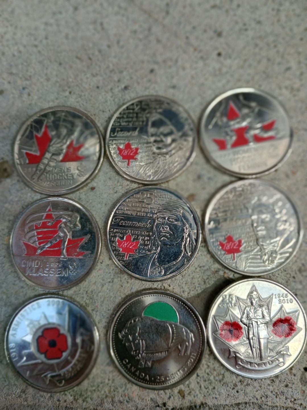 Collection of 9 Canadian Quarters - photo 4