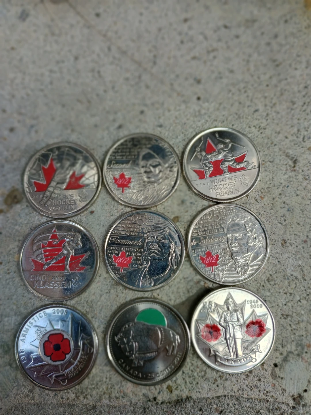 Collection of 9 Canadian Quarters - photo 5