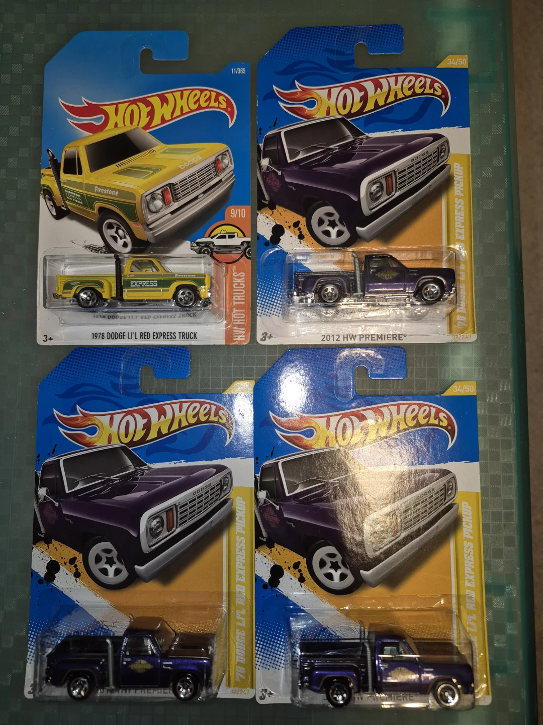 Hot Wheels 1978 Dodge Li'l Red Express Truck & 2012 HW Premiere