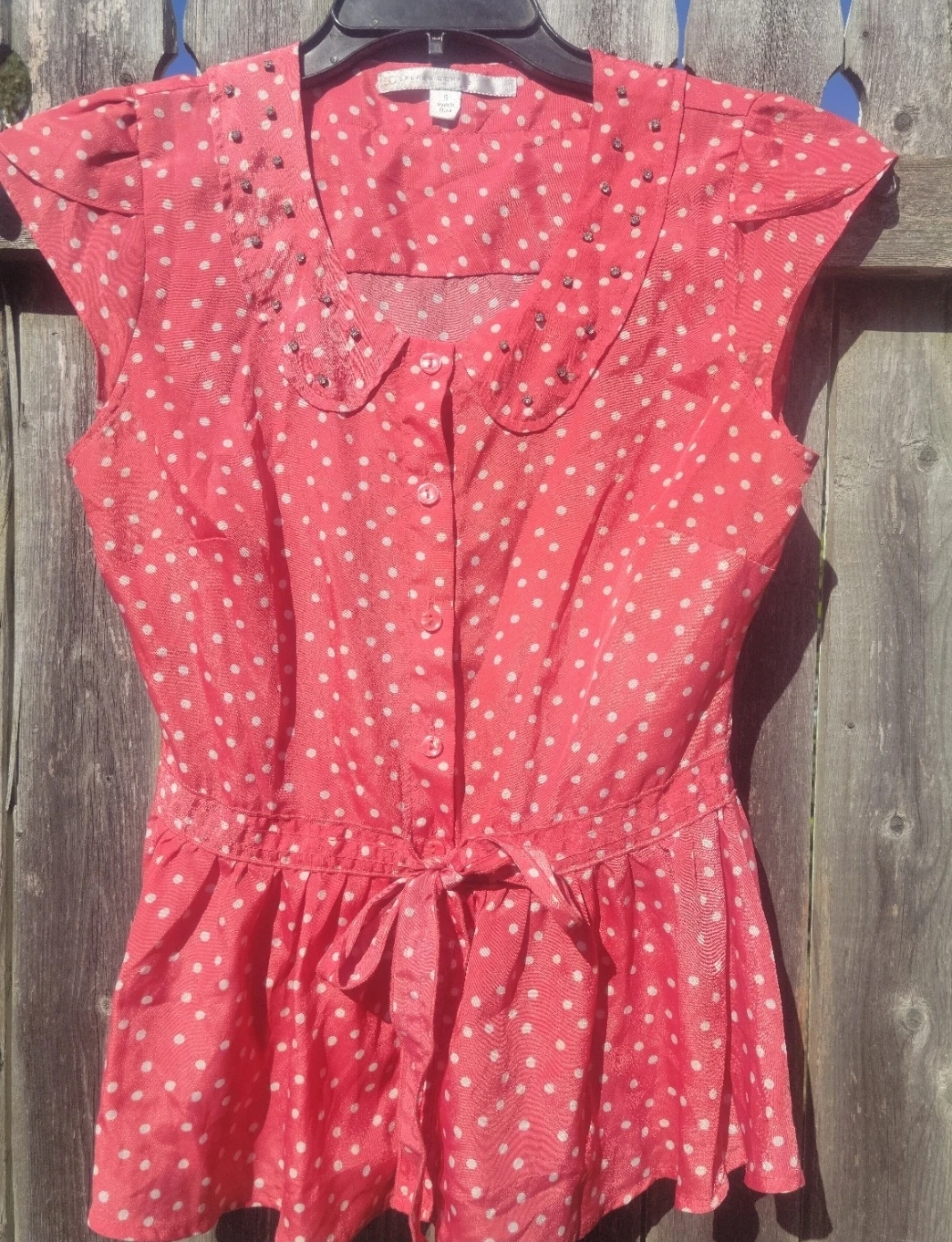 Laura Conrad Polka Dot Blouse - Size S