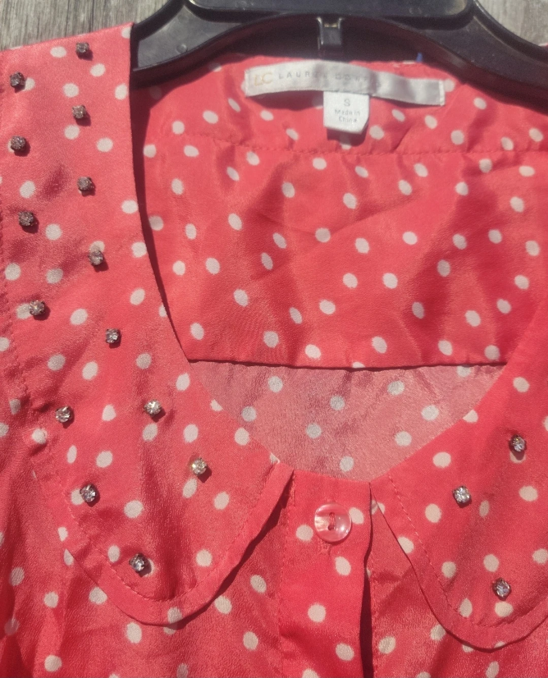 Laura Conrad Polka Dot Blouse - Size S - photo 3