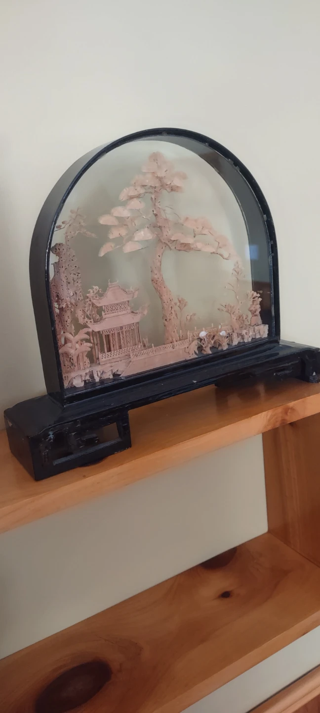 Vintage Carved Cork Diorama Landscape Scene - photo 4
